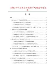 2025年中國法蘭面螺釘市場調查研究報告