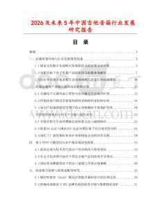 2026及未来5年中国吉他音箱行业发展研究报告