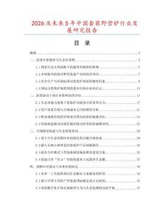 2026及未來5年中國套裝野營鏟行業(yè)發(fā)展研究報(bào)告