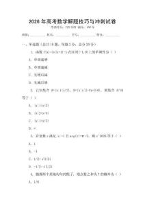 2026年高考數學解題技巧與沖刺試卷