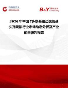 2026年中國7β-氨基脫乙酰氧基頭孢烷酸行業市場動態分析及產業前景研判報告