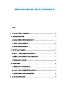 金融科技行業(yè)未來(lái)市場(chǎng)潛力與投資方向深度挖掘報(bào)告