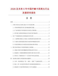 2026及未來5年中國療癬卡西甫丸行業發展研究報告