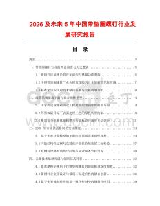 2026及未来5年中国带垫圈螺钉行业发展研究报告