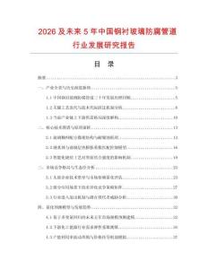 2026及未來5年中國鋼襯玻璃防腐管道行業發展研究報告