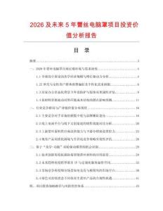 2026及未來5年蕾絲電腦罩項目投資價值分析報告