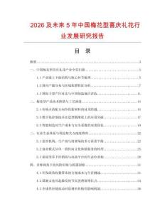 2026及未來5年中國梅花型喜慶禮花行業發展研究報告