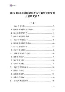 2025-2030年繪圖筆批發(fā)行業(yè)數(shù)字營(yíng)銷策略分析研究報(bào)告
