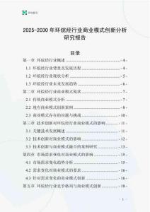 2025-2030年環(huán)烷烴行業(yè)商業(yè)模式創(chuàng)新分析研究報(bào)告