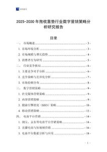 2025-2030年抱枕靠墊行業(yè)數(shù)字營銷策略分析研究報(bào)告