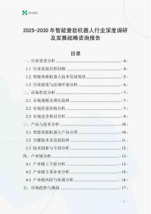 2025-2030年智能查驗(yàn)機(jī)器人行業(yè)深度調(diào)研及發(fā)展戰(zhàn)略咨詢(xún)報(bào)告