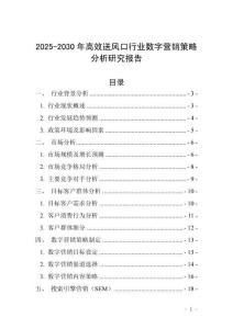 2025-2030年高效送風(fēng)口行業(yè)數(shù)字營(yíng)銷策略分析研究報(bào)告