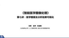 智能醫學圖像處理 課件  7-醫學圖像及分析結果可視化