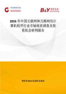 2026年中国互联网和万维网用计算机程序行业市场现状调查及投资机会研判报告