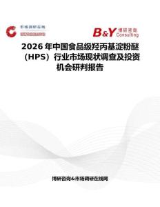 2026年中國食品級羥丙基淀粉醚（HPS）行業市場現狀調查及投資機會研判報告