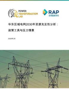 華東電網(wǎng)2030資源充足性展望：政策?具與壓?情景