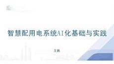 智慧配用電系統(tǒng)AI化基礎(chǔ)與實(shí)踐