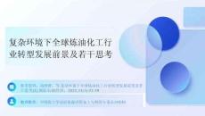 中國化工學(xué)會PPT：復(fù)雜環(huán)境下全球煉油化工行業(yè)轉(zhuǎn)型發(fā)展前景及若干思考