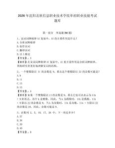 2026年沈陽(yáng)北軟信息職業(yè)技術(shù)學(xué)院?jiǎn)握新殬I(yè)技能考試題庫(kù)帶答案詳解（奪分金卷）