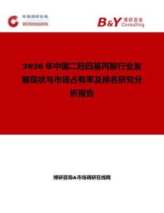 2026年中國二羥四基丙酸行業發展現狀與市場占有率及排名研究分析報告