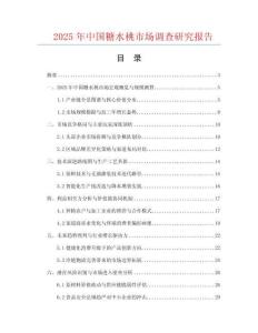 2025年中國糖水桃市場調查研究報告