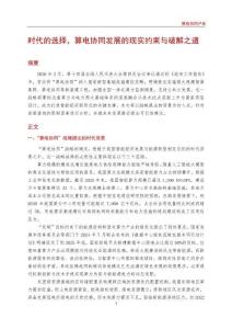 算電協(xié)同產(chǎn)業(yè)專題研究：時代的選擇，算電協(xié)同發(fā)展的現(xiàn)實約束與破解之道