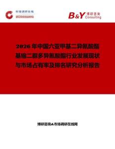 2026年中國六亞甲基二異氰酸酯基縮二脲多異氰酸酯行業發展現狀與市場占有率及排名研究分析報告