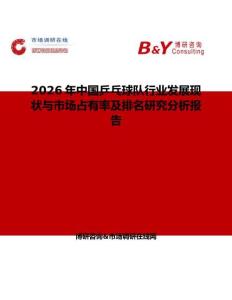 2026年中國乒乓球隊行業發展現狀與市場占有率及排名研究分析報告