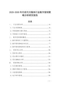 2025-2030年代收代付服務行業數字營銷策略分析研究報告