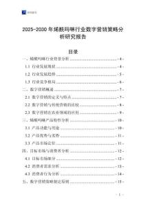 2025-2030年烯酰嗎啉行業(yè)數(shù)字營銷策略分析研究報告