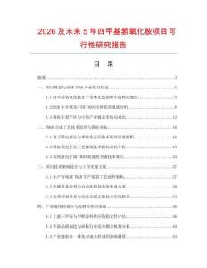 2026及未來5年四甲基氫氧化胺項目可行性研究報告