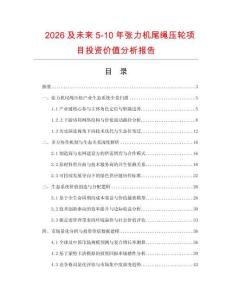 2026及未來5-10年張力機尾繩壓輪項目投資價值分析報告