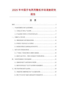 2025年中國手電兩用整機市場調查研究報告