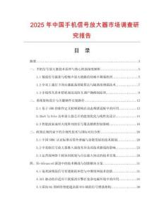 2025年中国手机信号放大器市场调查研究报告