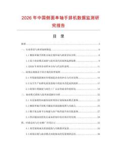 2026年中国侧面单轴手排机数据监测研究报告