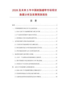 2026及未來5年中國樹脂繃帶市場現狀數據分析及前景預測報告