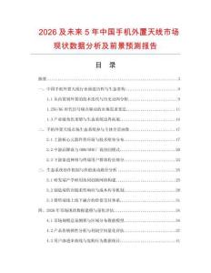 2026及未來5年中國手機(jī)外置天線市場(chǎng)現(xiàn)狀數(shù)據(jù)分析及前景預(yù)測(cè)報(bào)告