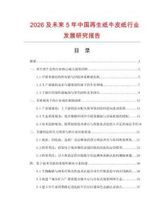 2026及未來5年中國再生紙牛皮紙行業發展研究報告
