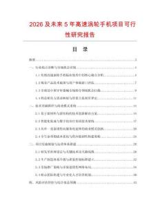 2026及未來5年高速渦輪手機項目可行性研究報告