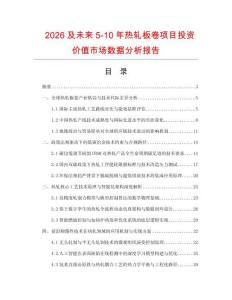 2026及未來5-10年熱軋板卷項目投資價值市場數(shù)據(jù)分析報告