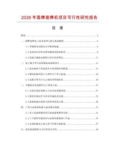 2026年圓榫鑿榫機項目可行性研究報告
