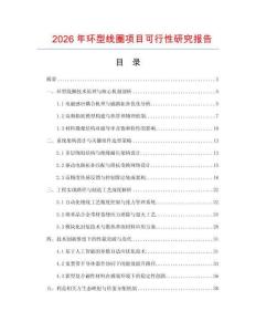 2026年環型線圈項目可行性研究報告