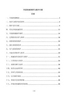 吊裝機械保養與維護方案