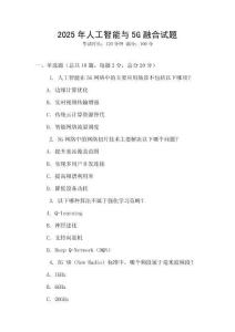 2025年人工智能與5G融合試題