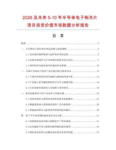 2026及未來5-10年半導(dǎo)體電子制冷片項(xiàng)目投資價(jià)值市場(chǎng)數(shù)據(jù)分析報(bào)告