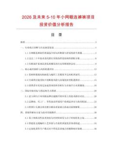 2026及未來5-10年小網眼連褲襪項目投資價值分析報告