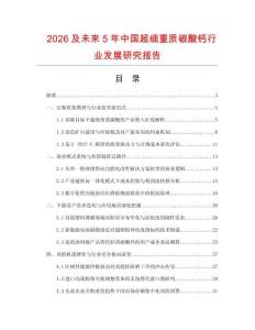 2026及未來5年中國超細重質碳酸鈣行業發展研究報告