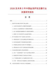 2026及未來5年中國鹽浴爐變壓器行業發展研究報告