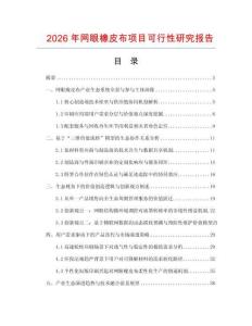 2026年網眼橡皮布項目可行性研究報告