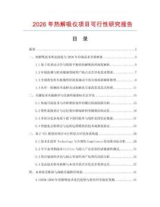 2026年熱解吸儀項(xiàng)目可行性研究報(bào)告